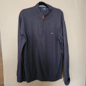 Vineyard vines performance fleece Palm Beach quarter zip Blue Size XL